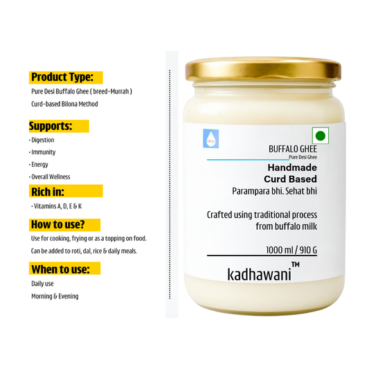 kadhawani Desi Murrah Buffalo Ghee - 500ml